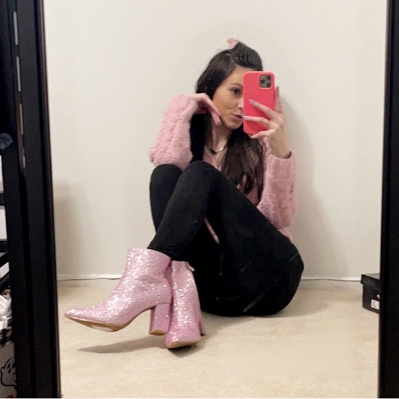 Pink Rhinestone Boots - Picture 6 of 6